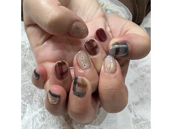 クリスマスネイル☆チェック柄