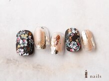 アイネイルズ 横浜EAST店(I-nails)/和柄手描きフラワーネイル