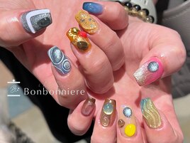 カラフルニュアンスネイル