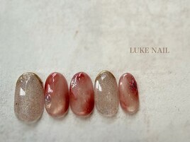 【トレンド】ニュアンス桃ネイル