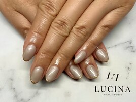 H-676シンプルラメラインネイル