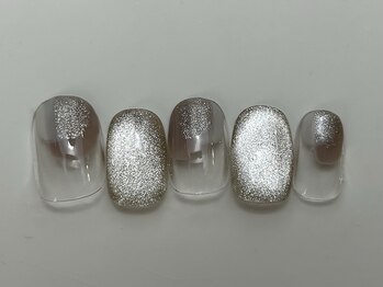 ネイルメゾン 天神店(NAIL MAISON)/塗りかけマグネットラメ¥5000