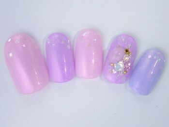 ネイルサロン ドレリッチ 大宮店(drerich)/シャイニーパステルカラー