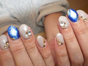 ネイルサロンアンドスクール ノーブ(no bu)/【OrderNail】宝石ネイル