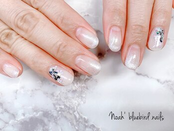 ノアブルーバードネイルズ(Noah' bluebird .nails)/シェルで紫陽花