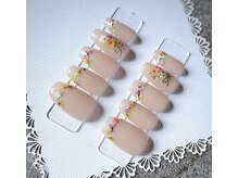 ビエイ(BiEi)/春夏秋冬　花柄ベージュフレンチ