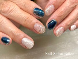 ネイビー×シルバー【¥8800】