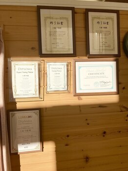 ペルラボーテ(Perla beaute)/いままで学んできたディプロマ