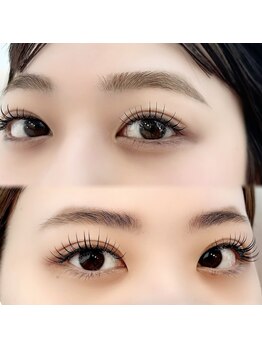 アンドヒンナ あざみ野(& Hinna)の写真/圧倒的持続力!!ブラウンカラーMixのまつ毛デザインで上品ナチュラルに◎素顔でもメイク見え♪