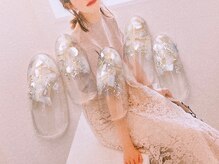 ネイルサロンフォーユー(for u)/ニュアンス×ホワイト￥６９８０