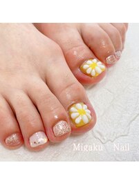 ぷっくりフラワーネイル