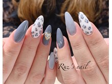 ラズネイル(RUZ'S NAIL)/【秋本】ヒョウ柄ネイル