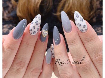 ラズネイル(RUZ'S NAIL)/【秋本】ヒョウ柄ネイル