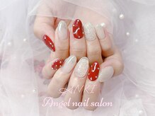 エンジェルネイルサロン(Angel nail salon)/ボルドーXピクシーネイルXラメ