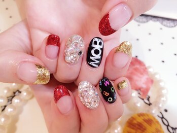 ボネール(nail ＆ eyelash Bounail)/手描き　メッセージ　フレンチ