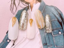 ネイルサロンフォーユー(for u)/ニュアンス×ゴールド￥５９８０