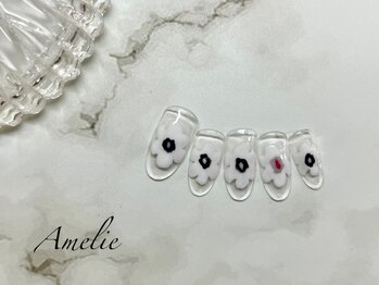 アメリ(Amelie)/クリア/花/ペイント