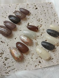 【定額ネイル】ブラウンネイル