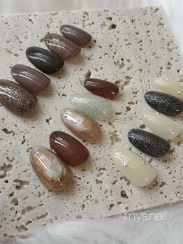 【定額ネイル】ブラウンネイル