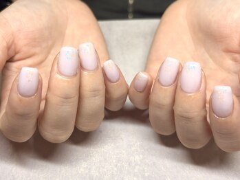 パープルの爪屋/調色ネイル×先端偏光キラキラ♪