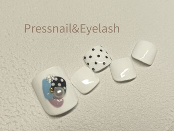 プレス ネイルアンドアイラッシュ(PRESS NAIL&EYELASH)/【フット】定額※オフ込￥10800