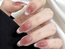 桜ピンクネイル・可愛い春リボン