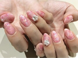 タイダイ×ビジューネイル