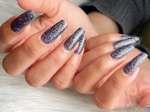 マーベラス ネイル デザイン(Marvelous Nail Design)/パープルブラック系グリッター