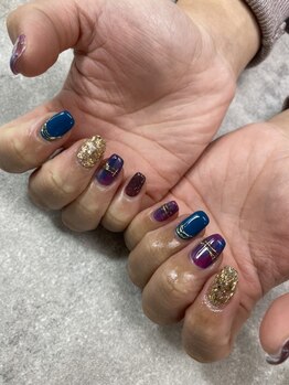 ネイルサロンファストネイルプラス 新宿店(FAST NAIL PLUS)/冬ネイル2023【チェックネイル】