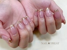 ネイルトリート 茨木駅前店(NAIL TREAT)の雰囲気（王道のガラスフレンチ♪流行りのデザインもお任せください！）