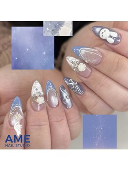 アメネイルスタジオ 小山店(AME NAIL STUDIO)/チップスカルプ持ち込みデザイン