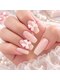 ネイルリンスタジオ 渋谷本店(Nail Rin studio)の写真/【ときめく◎リボン＆ガーリーネイル】指先に、とびきりの可愛いを♪見るたびときめく、大人ガーリー
