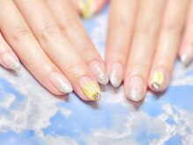2M ネイル アトリエ(2M NAIL ATELIER)/向日葵 ひまわり ラメグラ