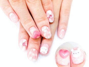 ネイルコレクション ピンク(Nail Collection Pink)/ジェル定額￥9990★くま・ハート