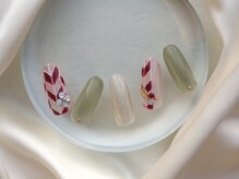 ネイル スパ ココプラス(Nail spa Cocoplus)/手書きの和柄お正月ネイル