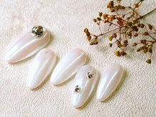 冬のホワイトネイル"[八王子/パラジェル/フィルイン]