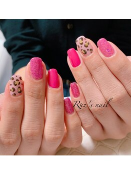 ラズネイル(RUZ'S NAIL)/【秋本】ヒョウ柄ネイル