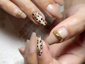 レオパード&リングnail