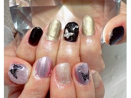 ワンカラー/ミラー/蝶々/パーツ