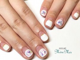 丸フレンチ　シェルネイル