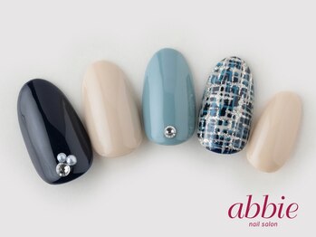 ネイルサロン アビー 宮益坂店(abbie)/ネイビーツイード ¥11825