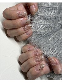 念願のツイードネイル