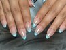 自爪★Gel French♪クリアベースフレンチネイル ¥6700