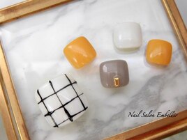 (1387)チェックfootネイル