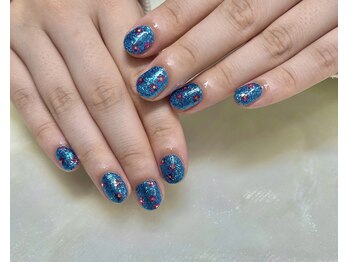 メルト 越谷東口店(Melt.)/ラメネイル／フラワーネイル