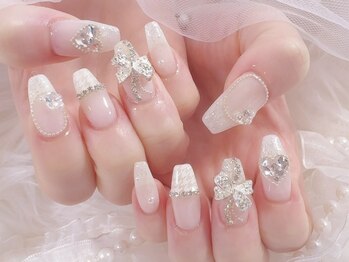 ミイネイル(Me nail)/千鳥格子ネイル/ワンホンネイル