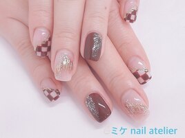 バレンタインネイル