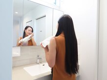 美容整体・フェイシャルエステ　noa.【ノアドット】の雰囲気（スキンケアレッスンも行っています。(洗面スペースあり)）
