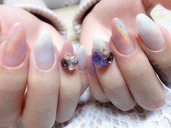 アミュリー ネイル アトリエ(Amury nail atelier)/ユニコーンミラーネイル☆