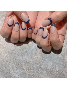 アティックネイルアトリエ(attic nail atelier)/マット変形フレンチネイル★